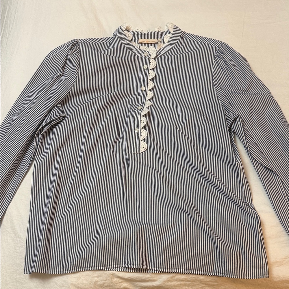 Tory Burch Striped Blue and White women’s Shirt